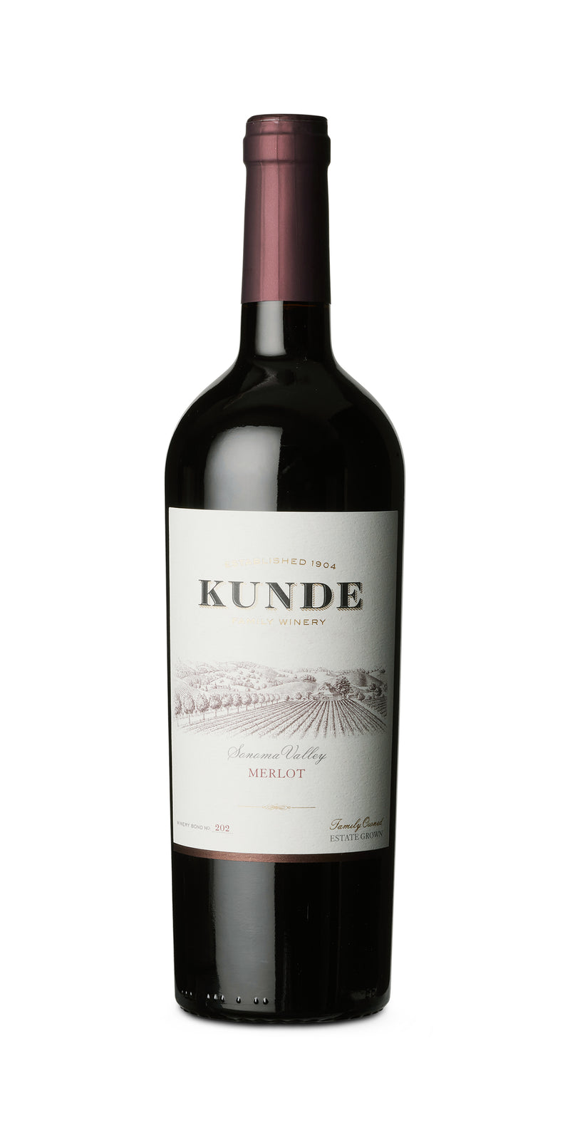 Kunde Family Winery, Merlot, Sonoma County, 2019