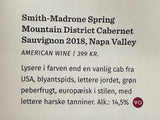 Smith-Madrone, Cabernet Sauvignon, Spring Mountain District, 2018